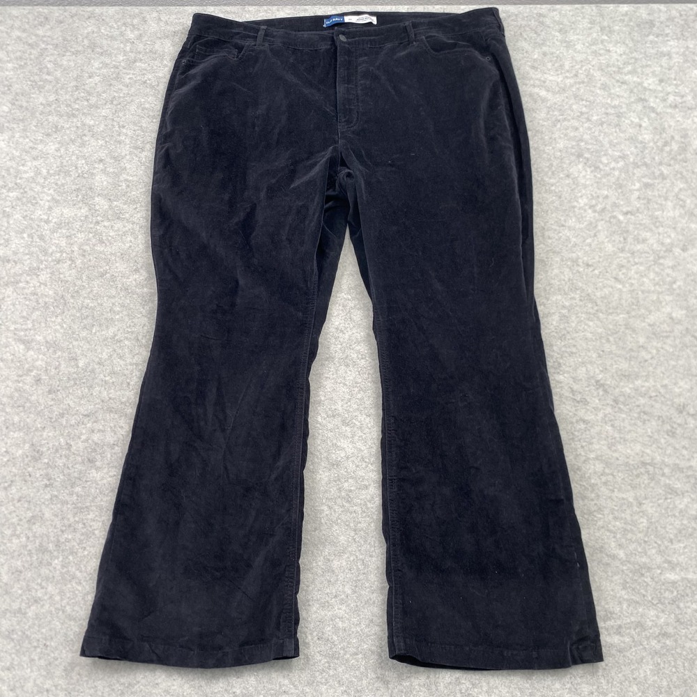 Old Navy Pants Womens 22 (44x28) Black Velvet Extra High Rise Kicker Bootcut